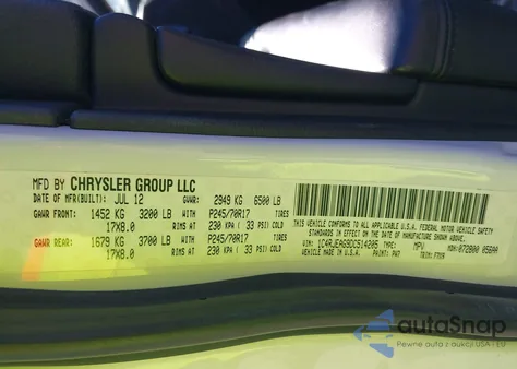 2013 Jeep Grand Cherokee Laredo из США, поврежденный, VIN 1C4RJEAG9DC514205